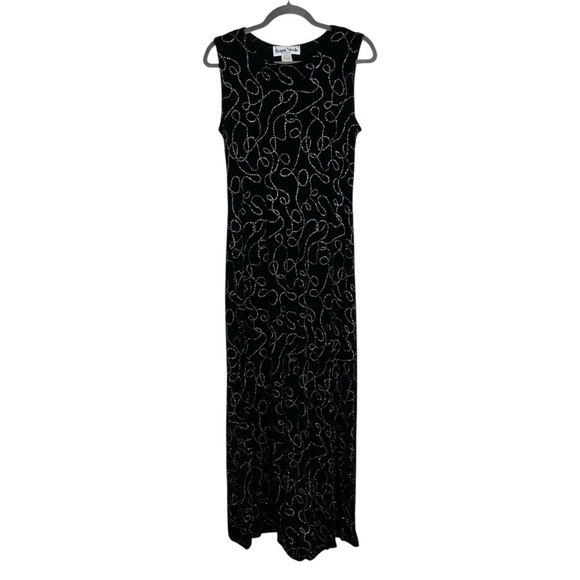 Ronni Nicole Dresses & Skirts - Vintage Ronni Nicole By Ouida Black Sparkly Sleeveless Maxi Dress-Size 8